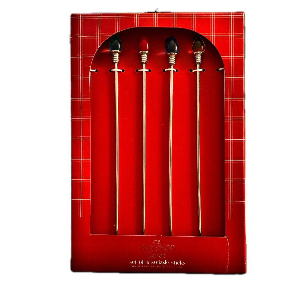 Swizzle Sticks Set of 6 - NIB